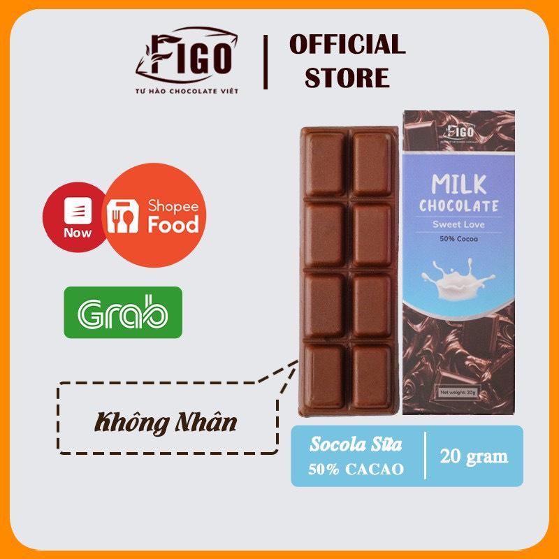 Kẹo socola sữa không nhân 20g ăn vặt văn phòng FIGO