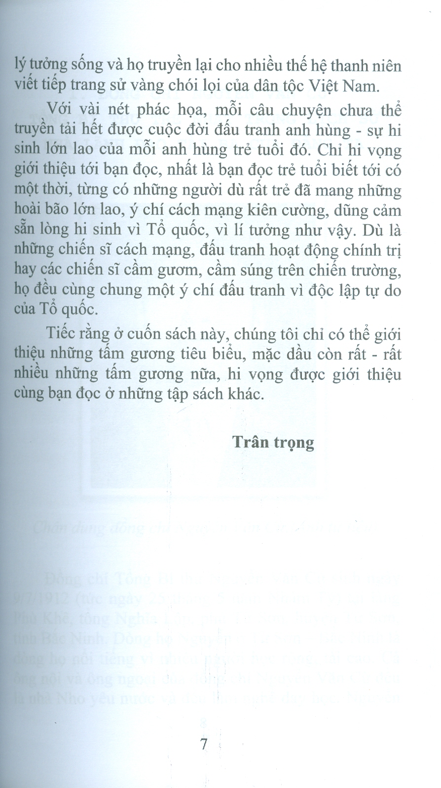 Gương Sáng Anh Hùng Liệt Sỹ Trẻ Tuổi Cách Mạng