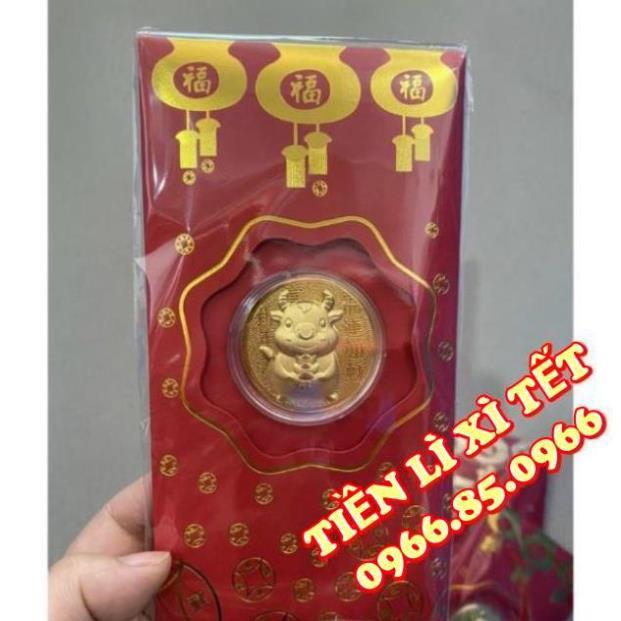 Bao Lì Xì Mạ Vàng Con Trâu 2021