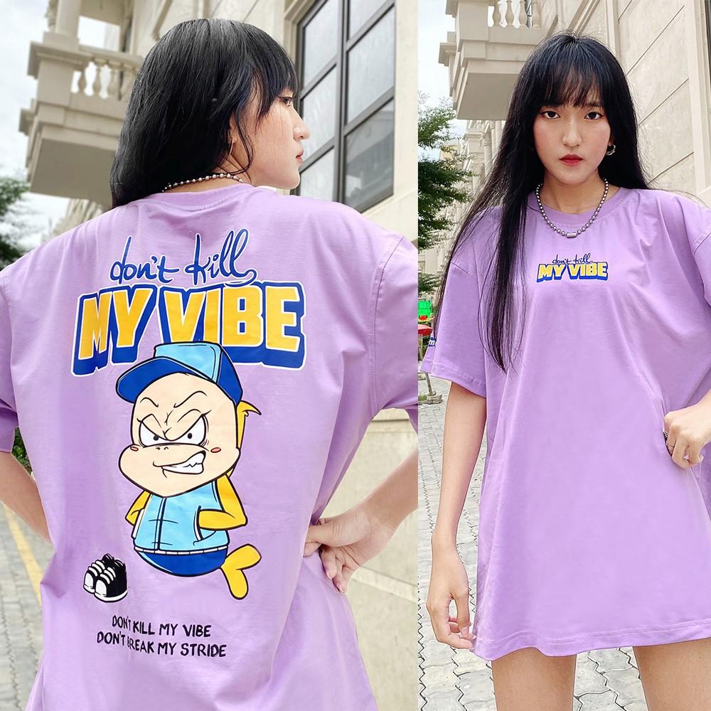 Áo thun nữ cotton màu tím | DKMV Violet Baseball Tee
