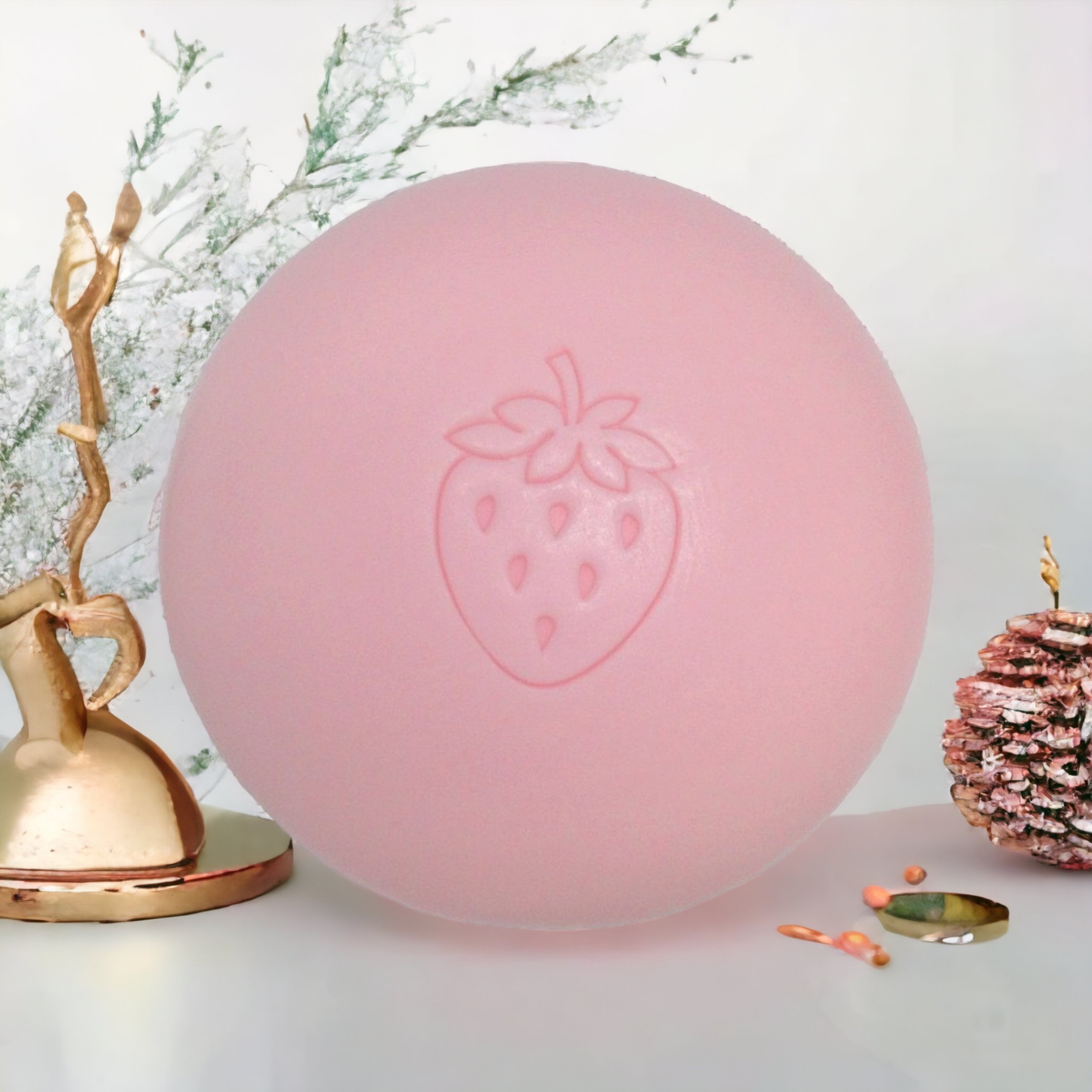 Xà Phòng Tắm Dưỡng Da Trắng Sáng Chiết Xuất Từ Sữa Và Dâu Tây Pelican Petit Berry Soap Strawberrry Milk
