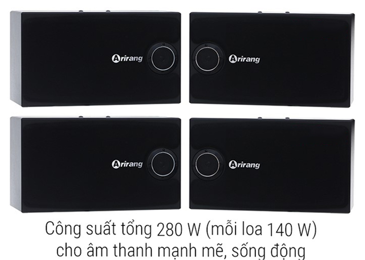 Loa karaoke Arirang Jant II - Loa gia đình bass 2 tấc - 3 đường tiếng, Công suất 280W - 1 Bass 1 Treble 1 Mid - Âm thanh mạnh mẽ, chân thực - Hàng chính hãng