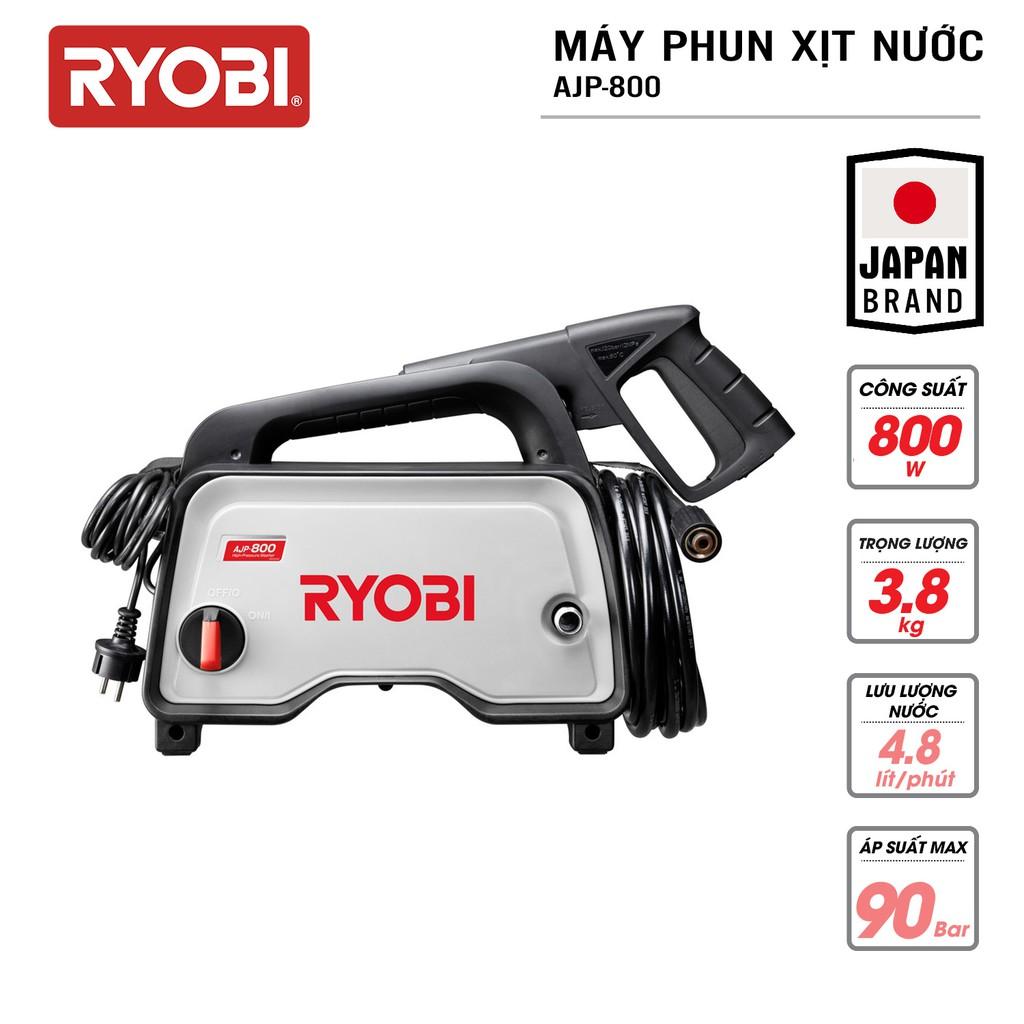 Máy xịt rửa cao áp đa năng điện 500W RYOBI (KYOCERA) - AJP-800 (Kèm Linh kiện khác) - Hàng Chính Hãng