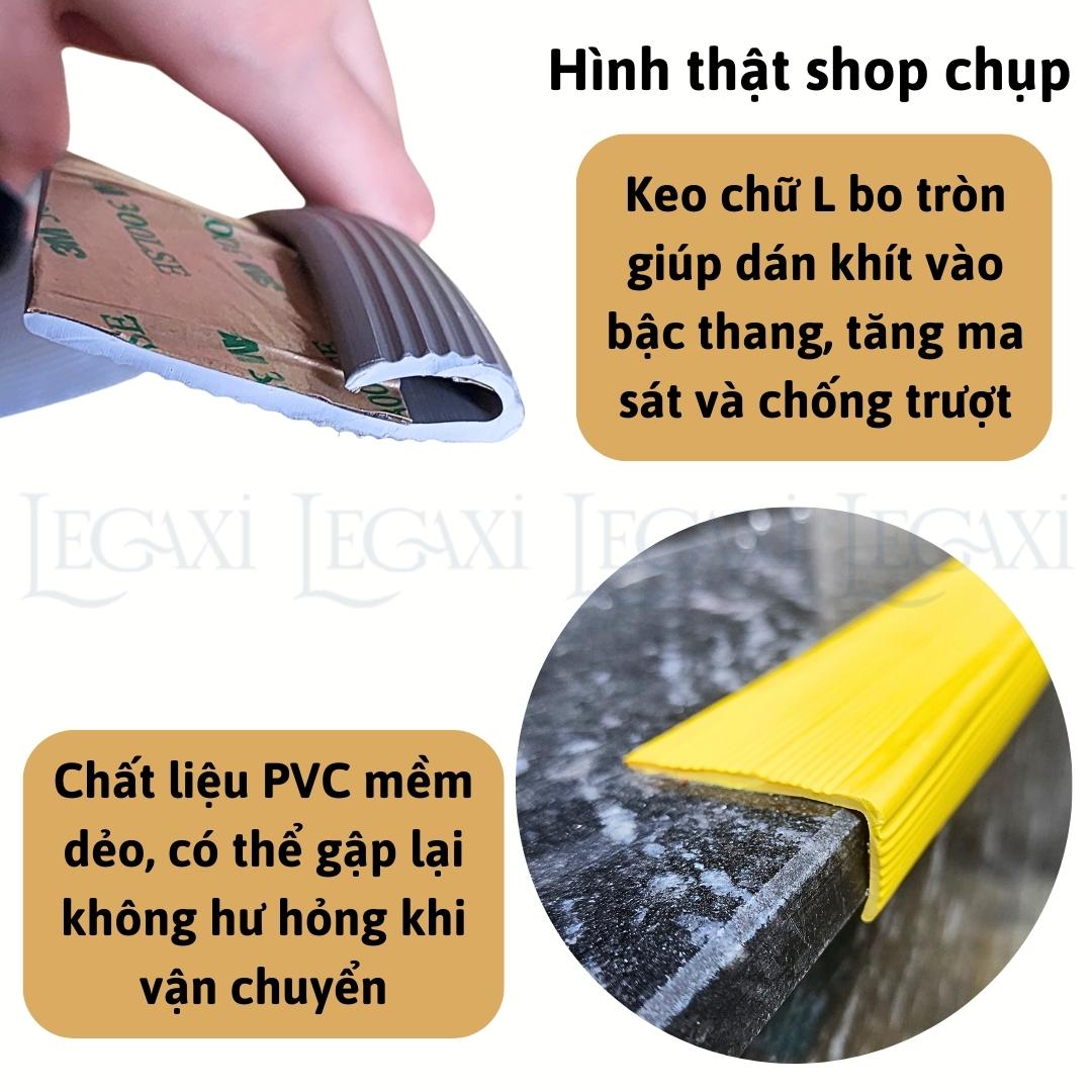 Miếng dán cầu thang bậc thềm chống trượt hình chữ L bám dính chống thấm nước ma sát lớn Legaxi