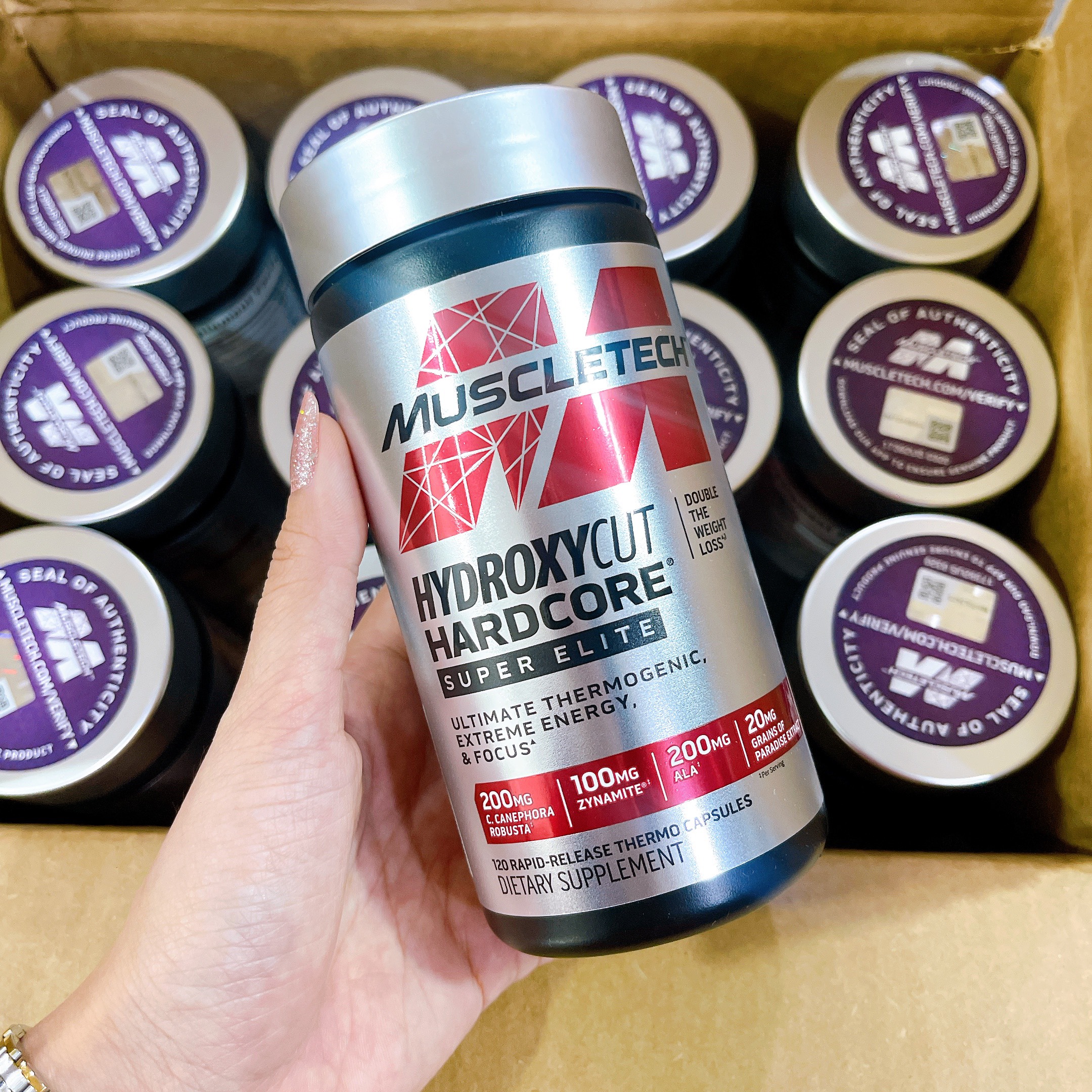 Thực phẩm bổ sung viên đốt mỡ - MuslceTech Hydroxycut Hardcore Super Elite 120 viên - Hàng Chính Hãng Muscletech - USA - Dành cho người muốn đốt mỡ thừa, đốt cháy mỡ trong quá trình tập luyện