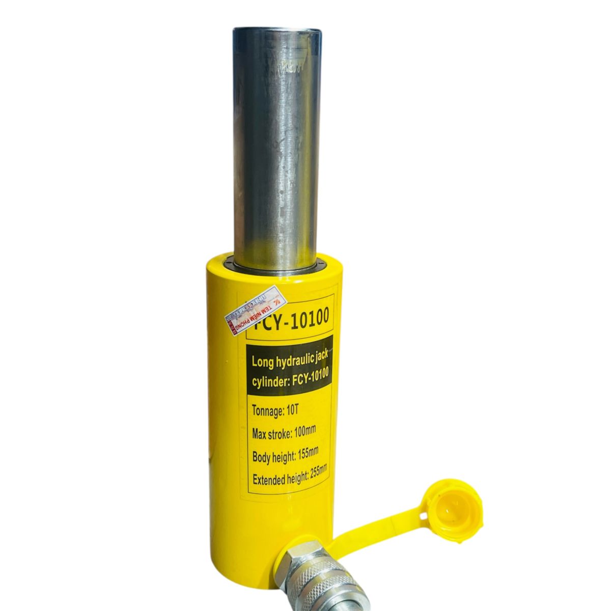 Kích Thủy Lực 10 Tấn FCY-10100 / RSC-10100 – Hành Trình 100mm, Cao 155mm + Bơm Tay An Toàn