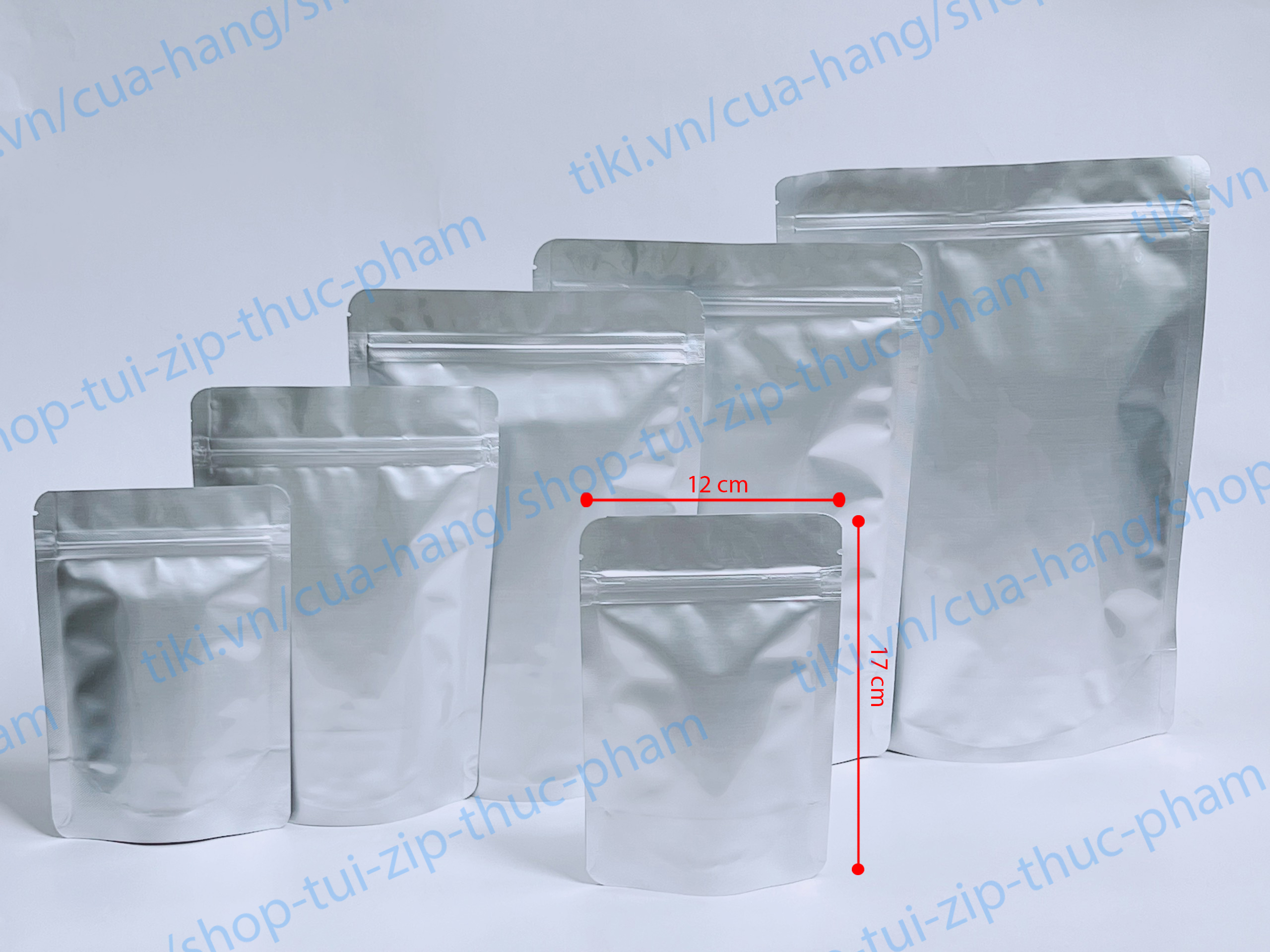 1KG Túi Zip 2 mặt bạc - túi đựng trà, cà phê