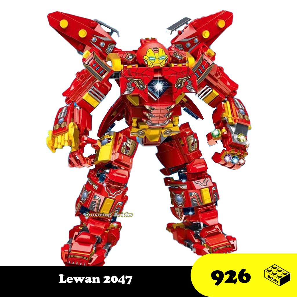 Đồ chơi Lắp ráp Hulkbuster MK48 Lewan 2047, Xếp hình thông minh Siêu anh hùng Marvel, Mô hình ghép Ironman