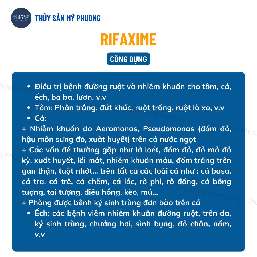 Ks đường ruột lò xo phân trắng đứt khúc Rifaxime nhiễm trùng xuất huyết sình bụng không tiêu tôm thẻ cá lươn ếch ốc baba