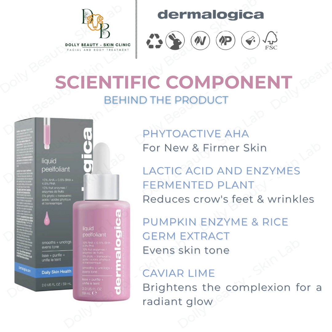 DERMALOGICA Peel Tái Tạo Hàng Ngày LIQUID PEELFOLIANT Phiên Bản Nâng Cấp có AHA, BHA, PHA