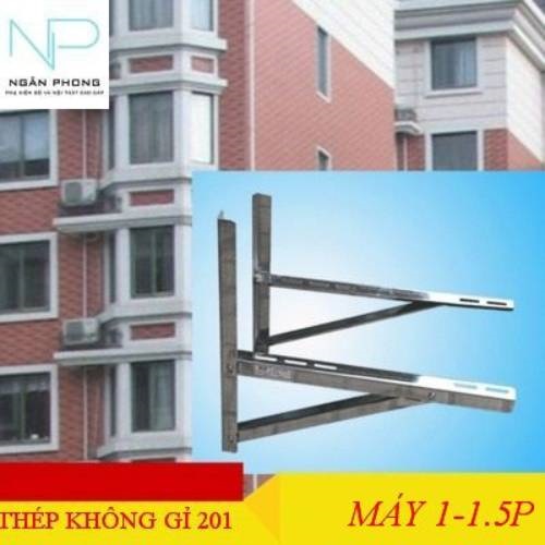 GIÁ ĐỠ DÀN NÓNG ĐIỀU HÒA INOX - MÁY 1-1.5P