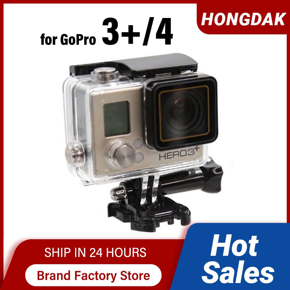 Trường hợp chống thấm nước dưới nước 40m cho GoPro Hero 3 4 Plus Cover Housing Mount For Go Pro Action Camera Phụ kiện