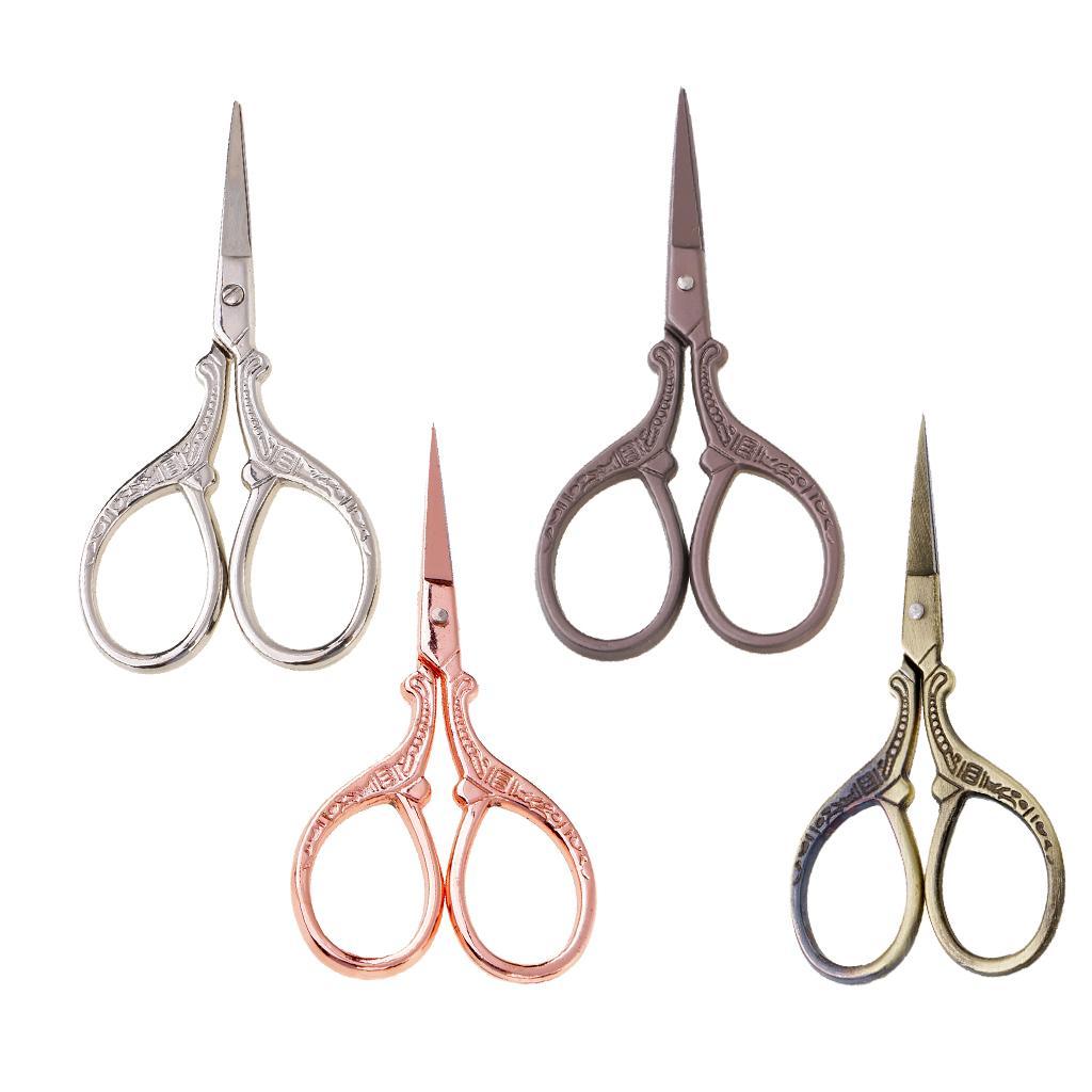 4Pcs Vintage Steel Sewing Embroidery Scissors Cross Stitch Cutting Tool