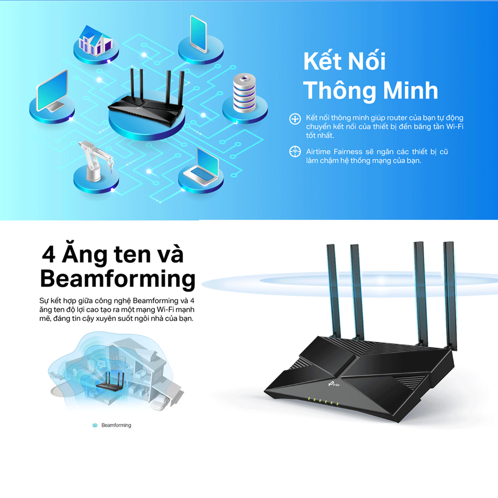 Bộ Phát Wifi TP-Link Archer AX10 Wifi 6 1500Mbps - Hàng Chính Hãng