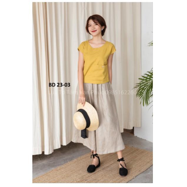 Bán sỉ bộ đũi áo dáng suông + quần váy Vải Linen