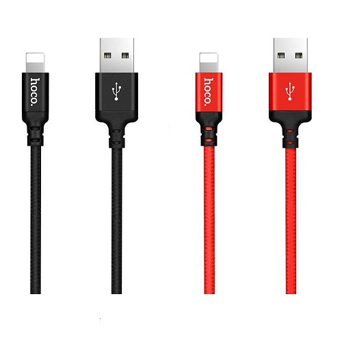 Cáp sạc Hoco dòng điện tối đa 2.0A lớp phủ bên ngoài TPE dành cho iPhone/ iPad dài 1m ( 2 màu ) - Hàng chính hãng