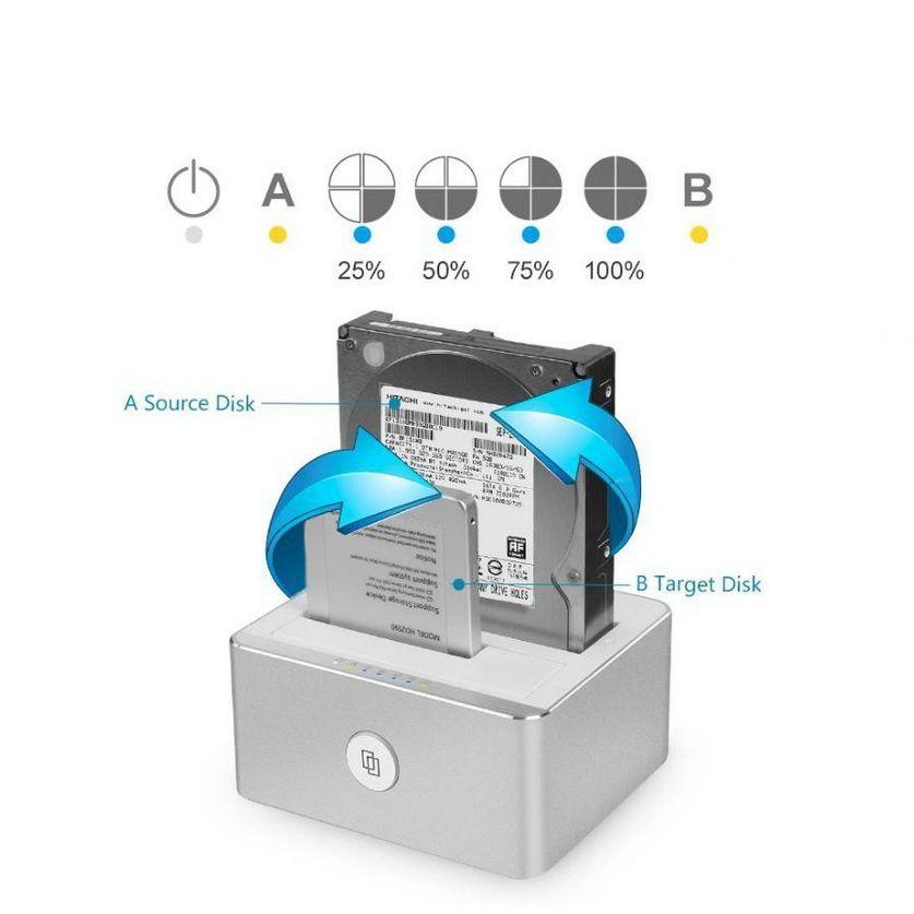 Đế đọc ổ cứng HDD Dock 2.5/3.5 SATA USB 3.0 Unitek hàng chính hãng (Y - 3026) - HÀNG CHÍNH HÃNG