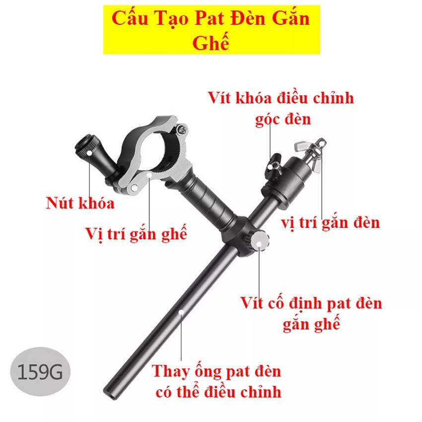 Bộ Pat Gắn Ghế-Rọng Cá-Chống Cần-Khay Mồi-Đèn Câu Cá Cao Cấp LK-15 - SANAMI FISHING STORE