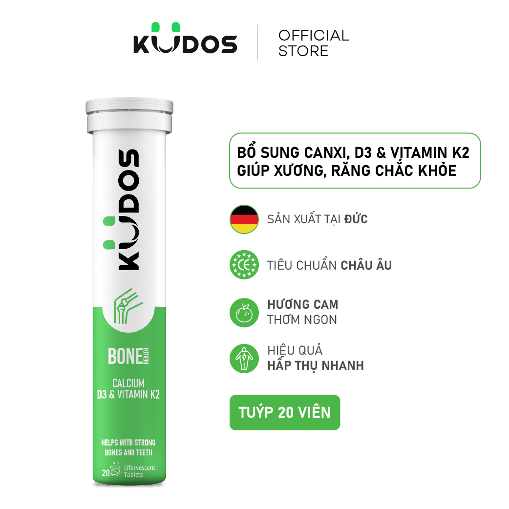 Combo Gia Đình - Viên Sủi Vitamin Canxi & D3 KUDOS KIDS + Viên Sủi KUDOS BONE + Viên Sủi KUDOS DAILY