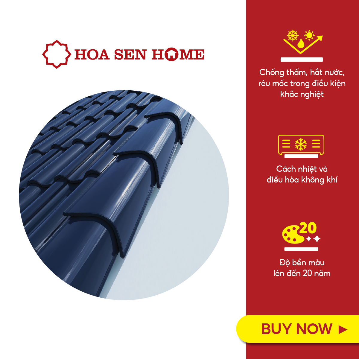 Ngói úp rìa tráng men cao cấp CASA PRO, chống thấm, chống rêu mốc - Hàng chính hãng