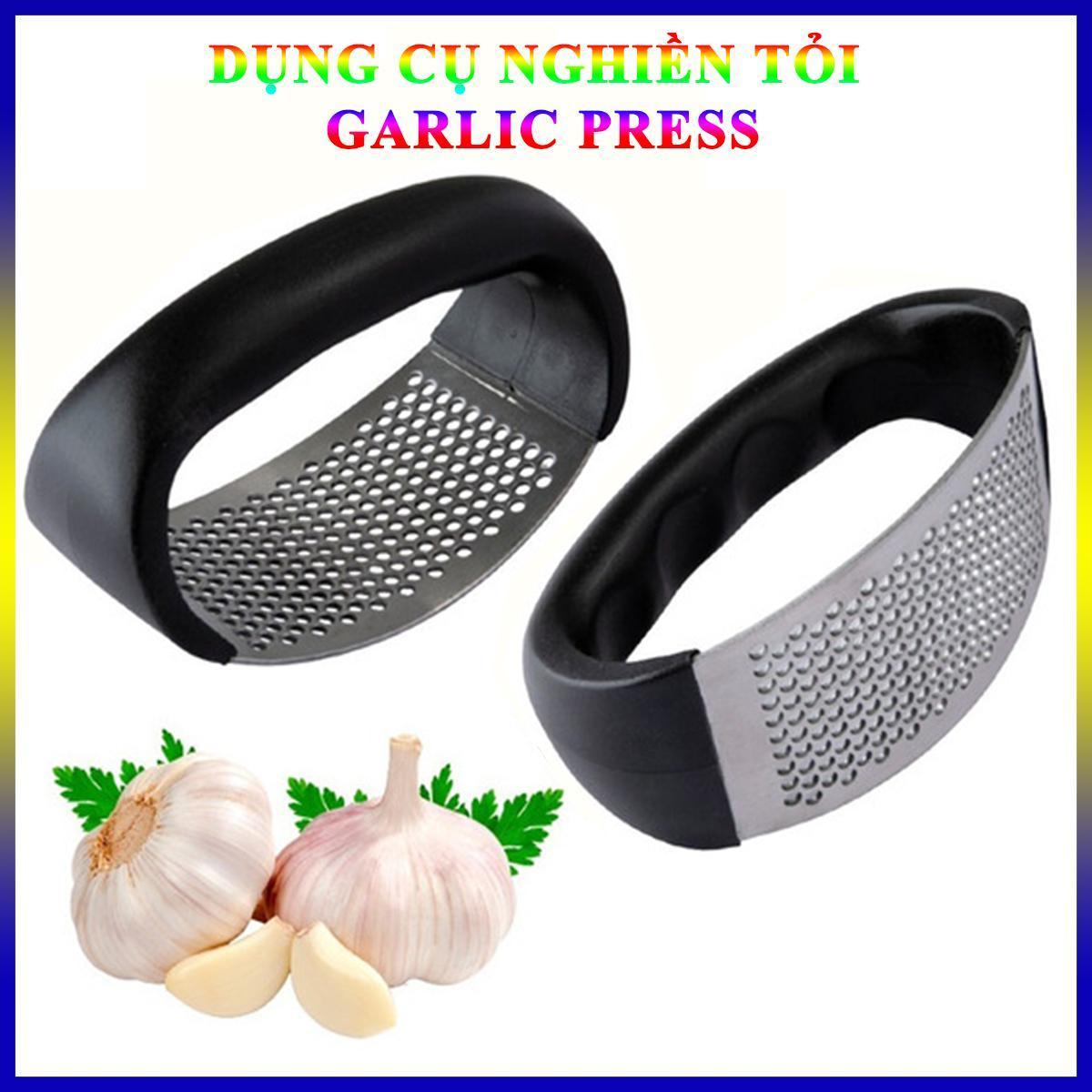 Dụng Cụ ép Nghiền Tỏi Bằng Thép Không Rỉ Garlic Press Có Tay Cầm Tiện Lợi