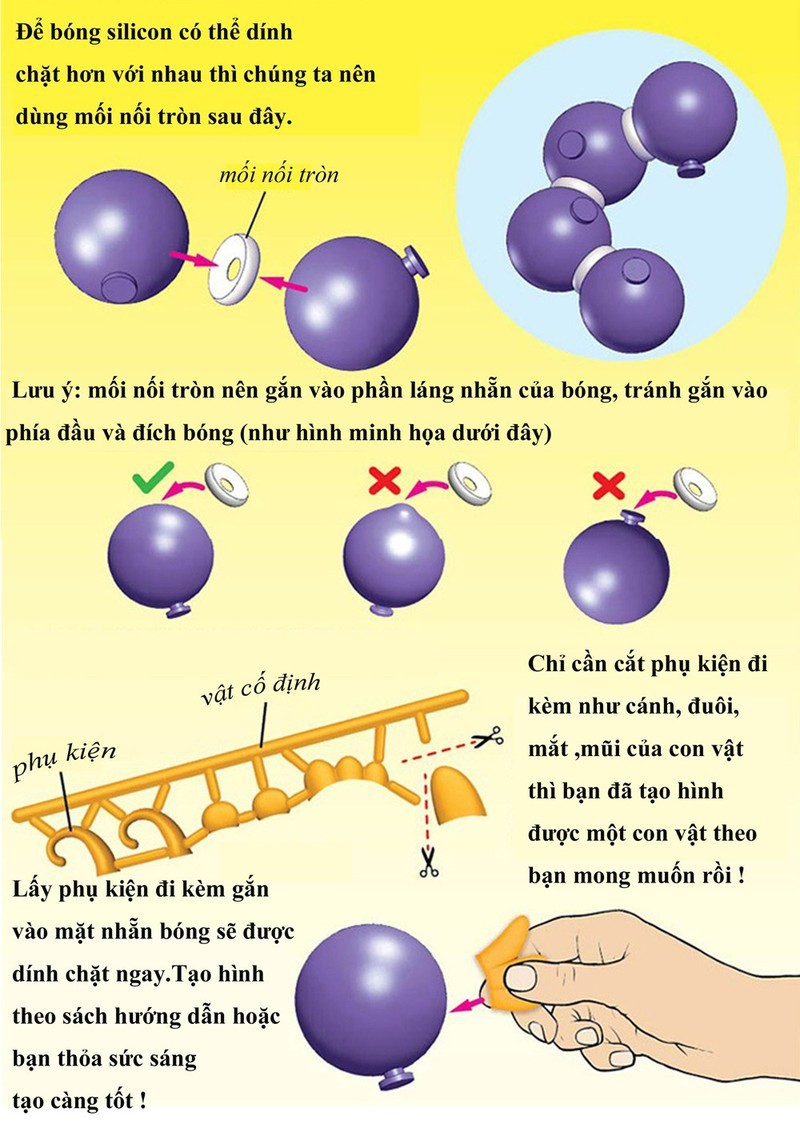 Đồ chơi máy tạo hình con vật bằng bong bóng silicon vui nhộn