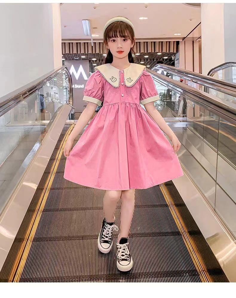 DONGSHOP Váy mùa hè cho bé gái 2023 Hàn Quốc Váy mùa hè cho trẻ em