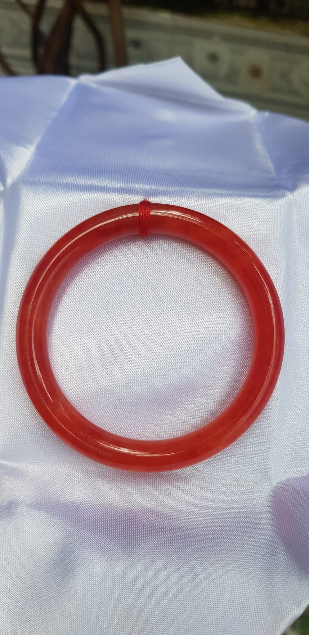 Vòng tay nữ đá Cẩm Thạch Đỏ Đẹp 53mm x cọng 7mm Nữ mệnh hỏa mệnh thổ 52kg - 58kg Hợp mệnh hợp công việc may mắn tốt đeo đẹp tay ạ
