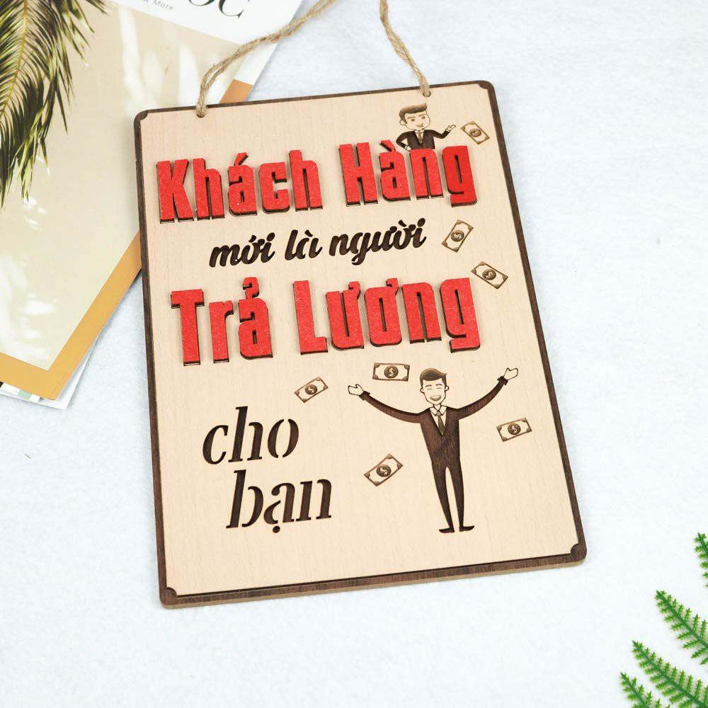 Bảng gỗ decor SLOGAN TRANG TRÍ cửa hiệu văn phòng Kèm quà tặng 17k mỗi đơn hàng Số 2