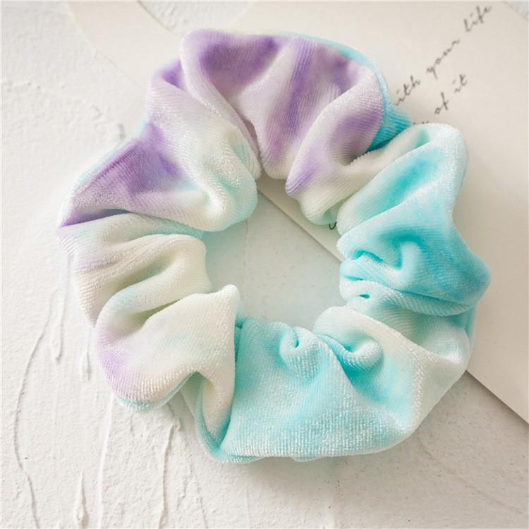 Dây Cột Tóc Scrunchies Màu Loang Phong Cách Hàn Quốc Chất Liệu Vải Nhung - Mã DT014