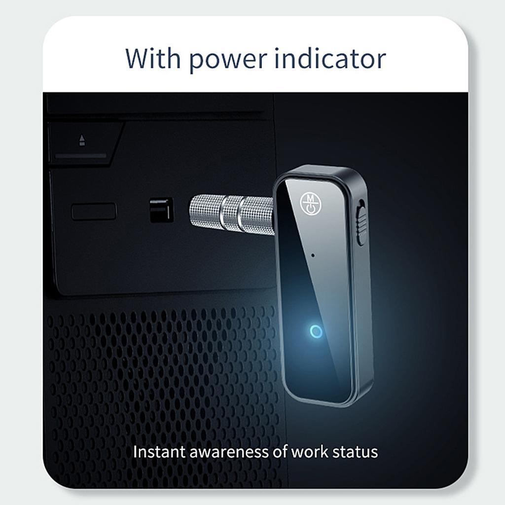 Bluetooth 5.0 Transmitter Receiver 2 IN 1 Wireless Audio 3.5mm Aux Adapter