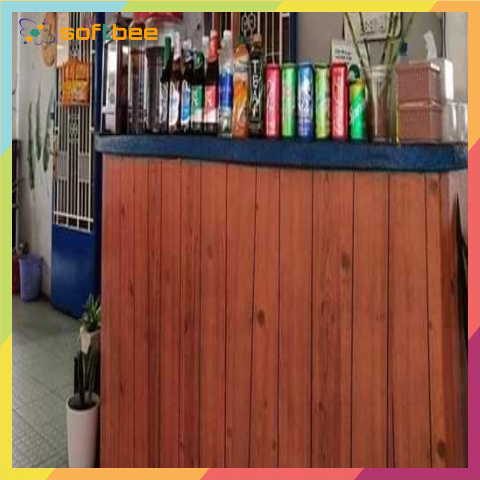 Decal dán tường in hình gỗ sọc cánh gián, có sẵn keo mặt sau, kích thước 0.45m x 10m / cuộn