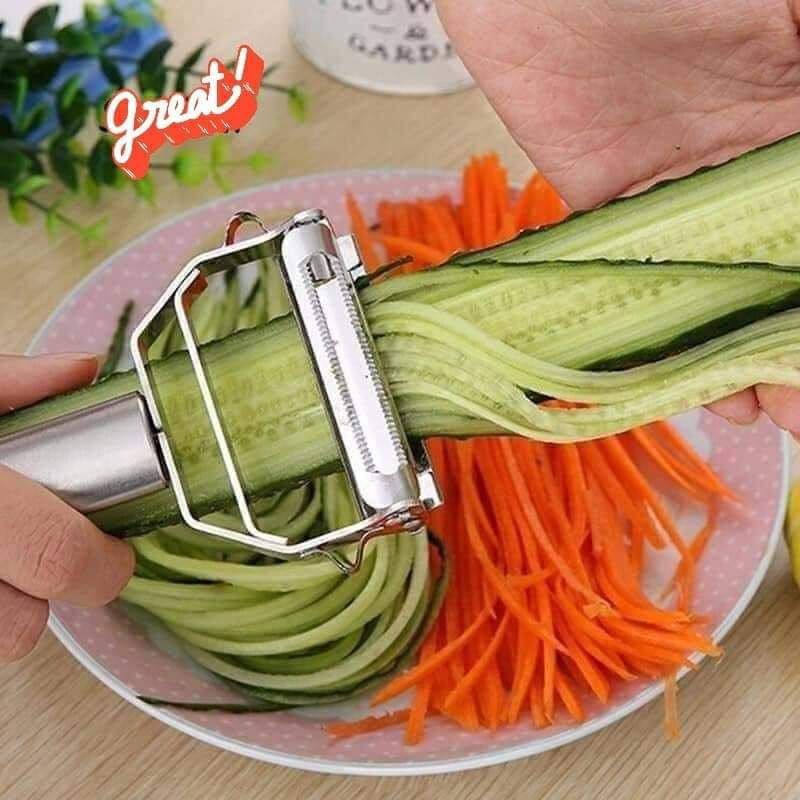 Nạo Rau Củ Quả 2IN1 Bằng Inox Không Gỉ Chất Lượng Cao An Toàn Khi Sử Dụng 88160 SUN HOME PLUS