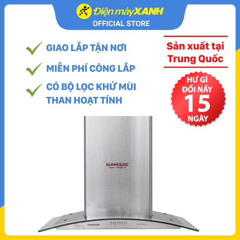 Máy hút mùi áp tường Sunhouse SHB6629 70C - Hàng chính hãng