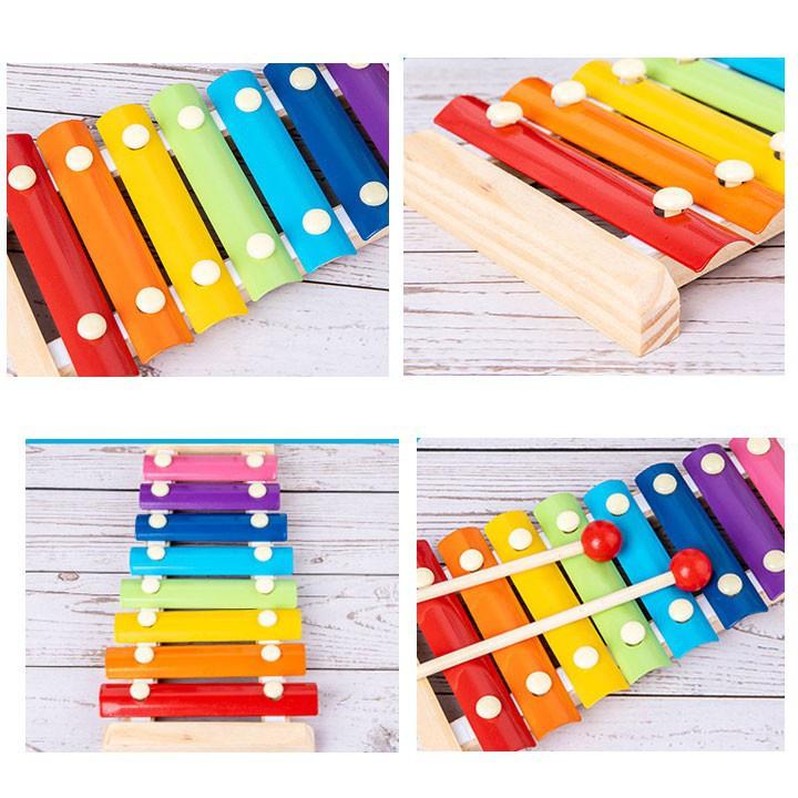 Đồ chơi nhạc cụ đàn gõ 8 thanh Xylophone, đồ chơi âm nhạc đàn mộc 8 thanh mini