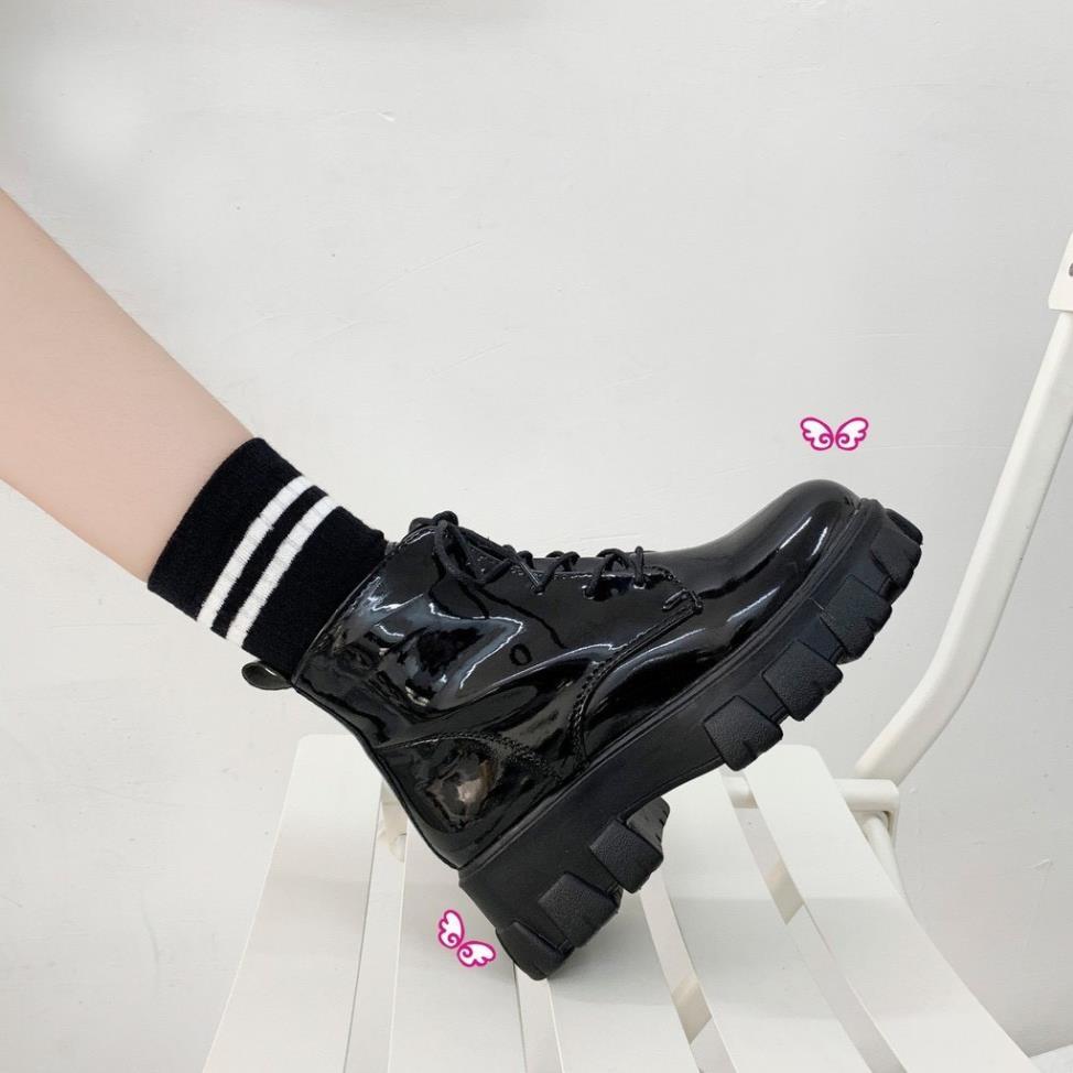 Hàng cao cấp Giày bốt nữ Hàn Quốc cổ lửng phong cách Ulzzang 2022 cao cấp hot trend đế 5cm đầy cá tính