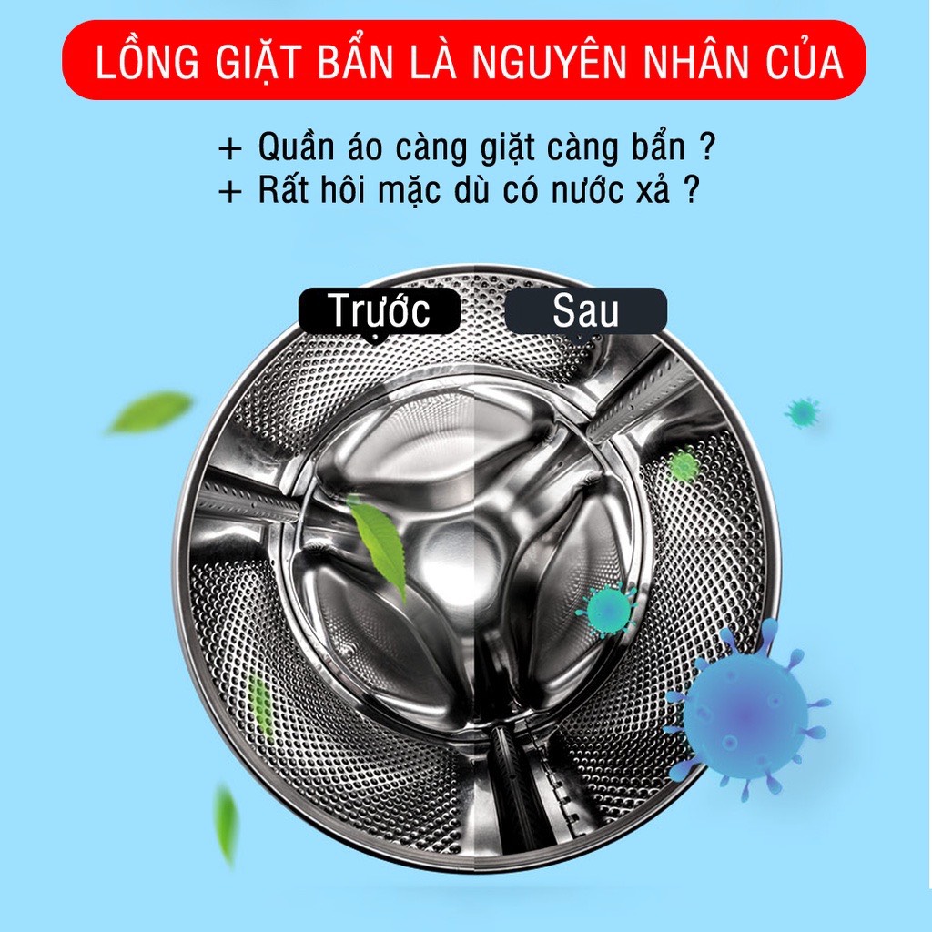Nước tẩy lồng máy giặt, vệ sinh máy giặt dùng cho máy giặt cửa trên và cửa dưới