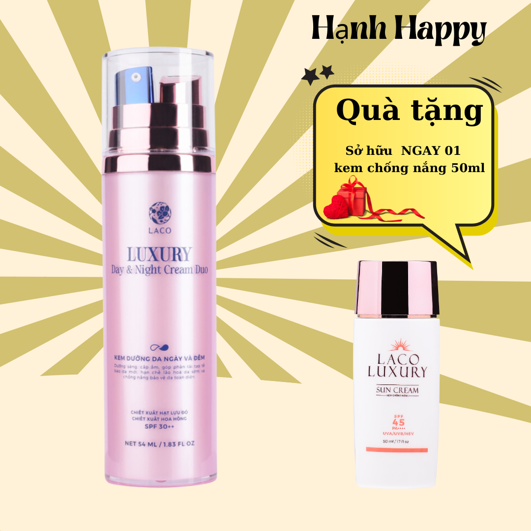 Kem dưỡng da trắng hồng laco ban ngày , ban đêm giảm thâm mờ nám dưỡng trắng da ngăn ngừa lão hoá , đều màu da