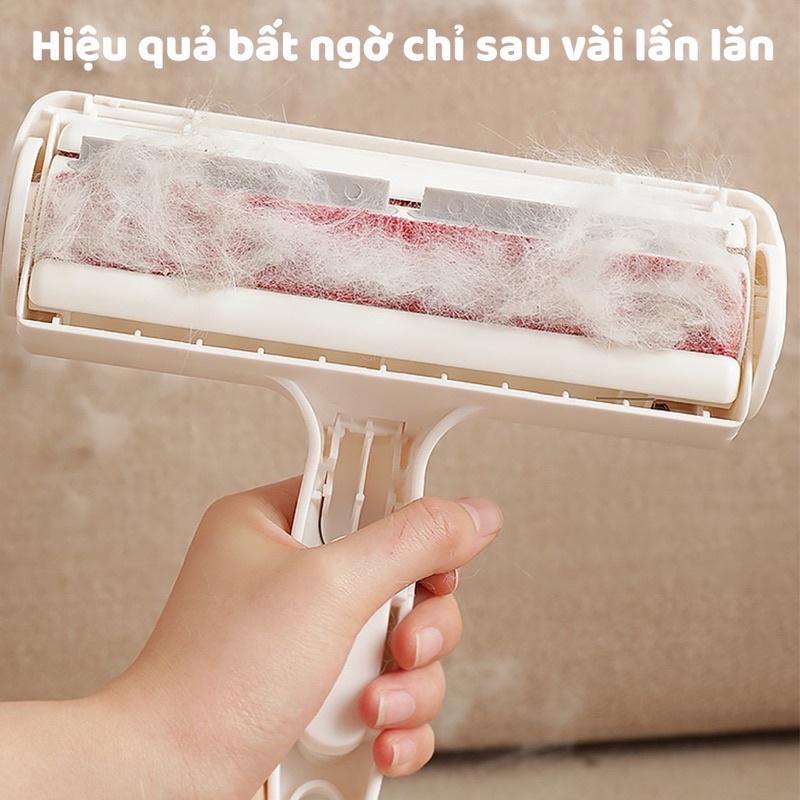 Cây lăn lông chó mèo - Lăn tĩnh điện hút lông thú cưng làm sạch giường chăn đệm sofa