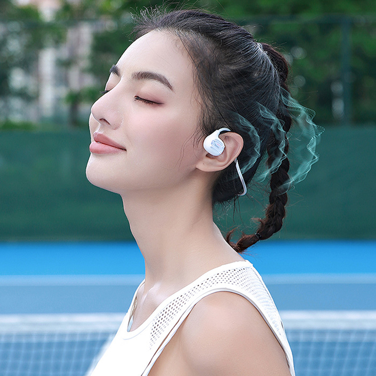 Tai nghe dẫn xương thể thao Bluetooth Remax RB-S7 Dẫn truyền âm thanh qua xương sọ, không gây đau tai Hàng Chính Hãng Remax