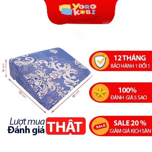 GỐI TRÀO NGƯỢC DẠ DÀY NGƯỜI LỚN YOROKOBI, KÍCH THƯỚC CAO 60*60*16CM (Bo tròn), THÍCH HỢP VỚI NGƯỜI BỊ TRÀO NGƯỢC ACID, Ợ CHUA, THOÁI HÓA CỘT SỐNG CỔ, HÀNG THƯƠNG HIỆU