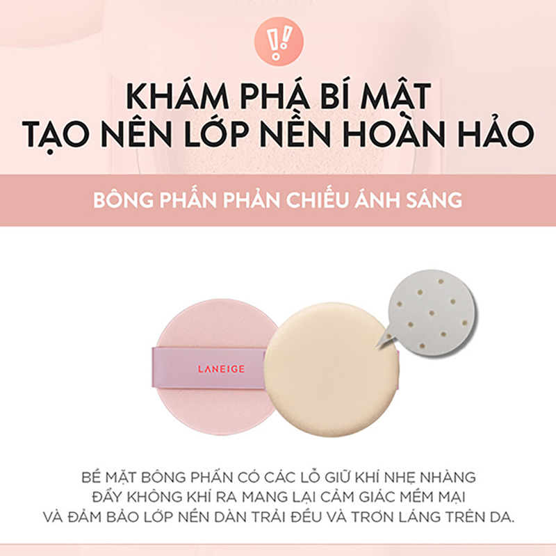 Phấn Nước Trang Điểm Dưỡng Ẩm Thế Hệ Mới Cho Lớp Nền Bóng Khỏe Laneige Neo Cushion Glow 15g