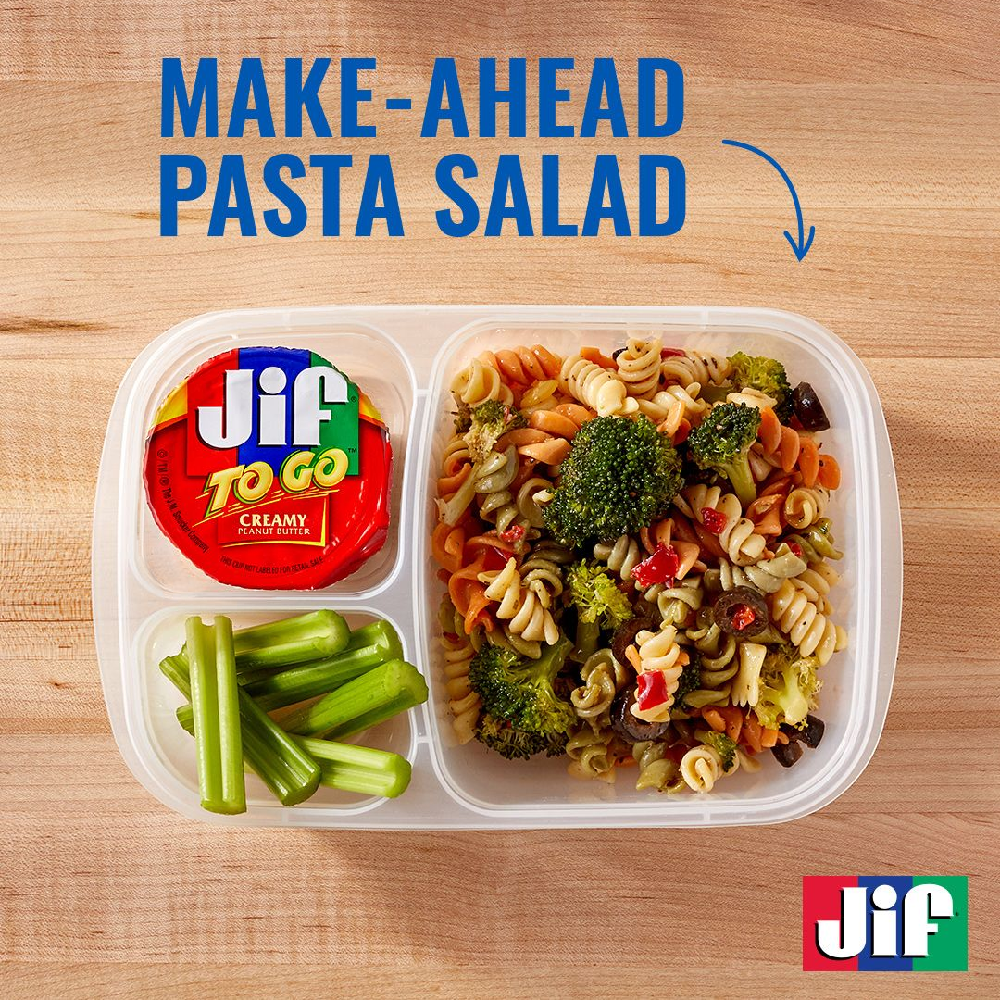 Bơ Đậu Phộng Mịn Jif To Go 344g (8 cốc x 43g) (Mỹ)
