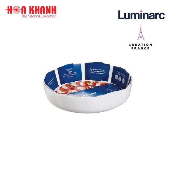 Khay nướng Thuỷ Tinh Luminarc Diwali Service Trắng Tròn 18cm - N2945