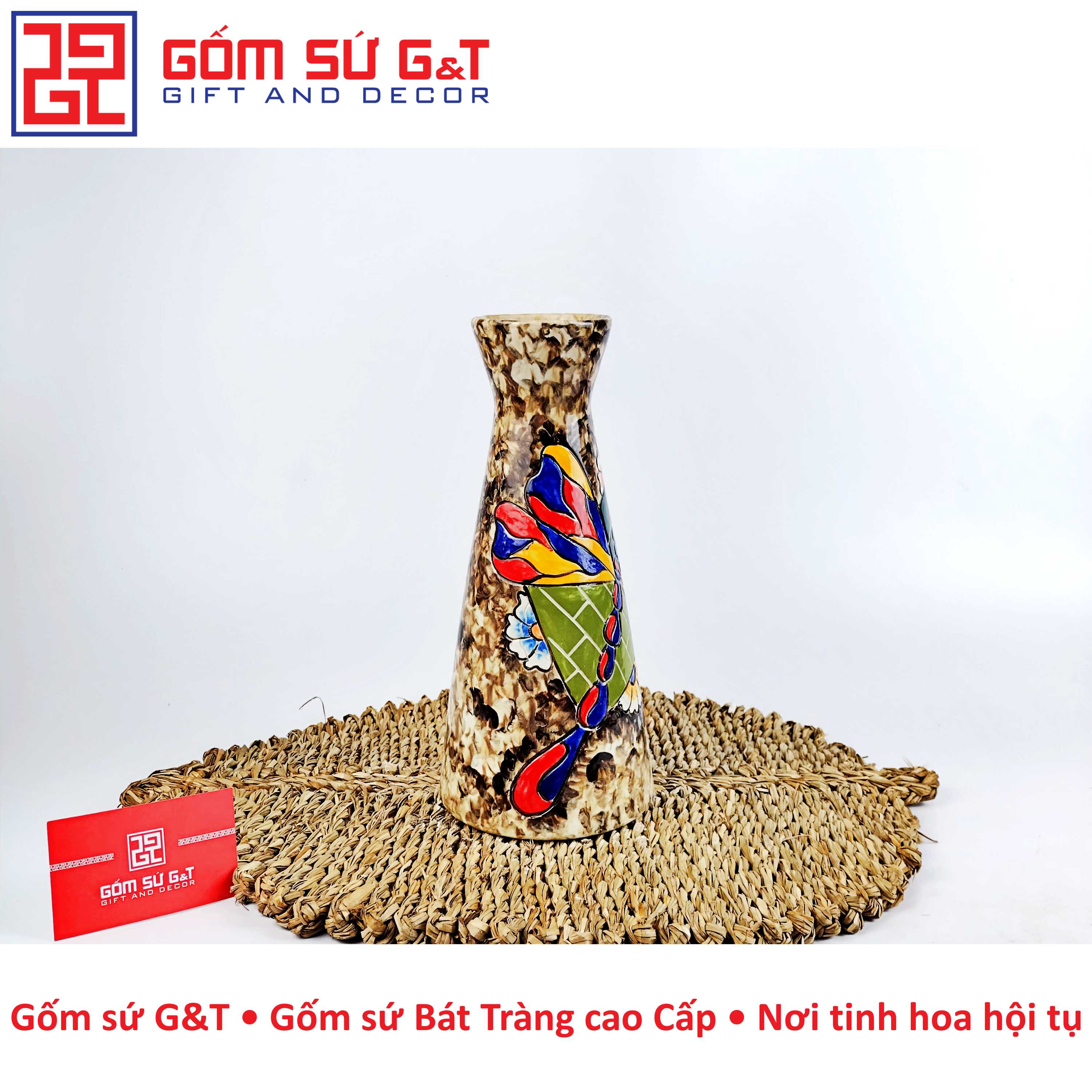 Lọ hoa chân váy chuồn chuồn Gốm Sứ G&amp;T