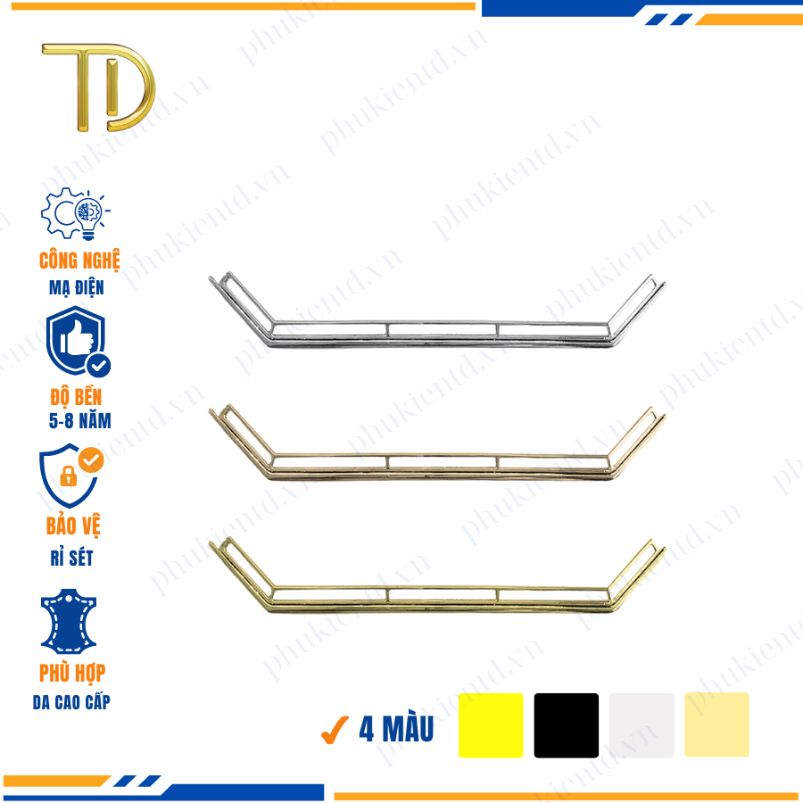 Thanh kẹp ví, kẹp ví tiền, kẹp kim loại, công nghệ mạ điện độ bền 5 - 8 năm