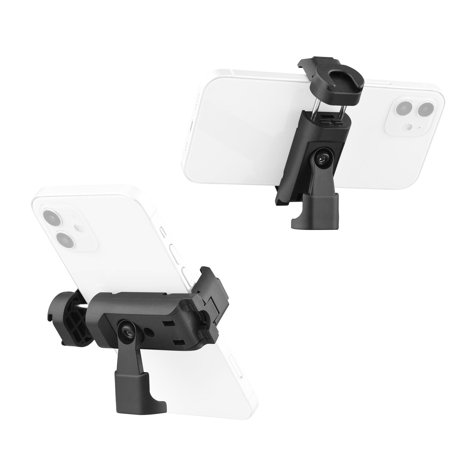 Universal Phone Holder Foldable Adjustable Rotatable Phone Clip Tripod Mount with 1/4Inch Screw Hole Cold Shoe Mount