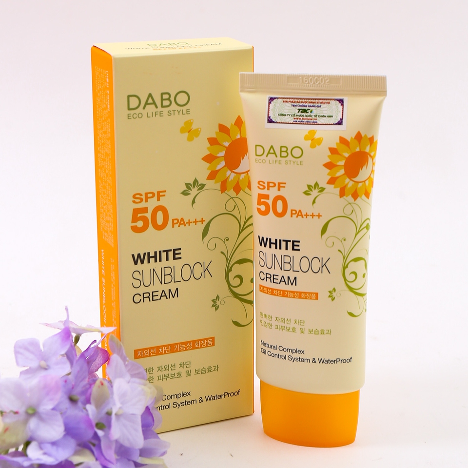 Kem Chống Nắng Dưỡng Da Dabo White Sunblock Cream SPF 50 PA+++ (70ml) - Hàn Quốc Chính Hãng