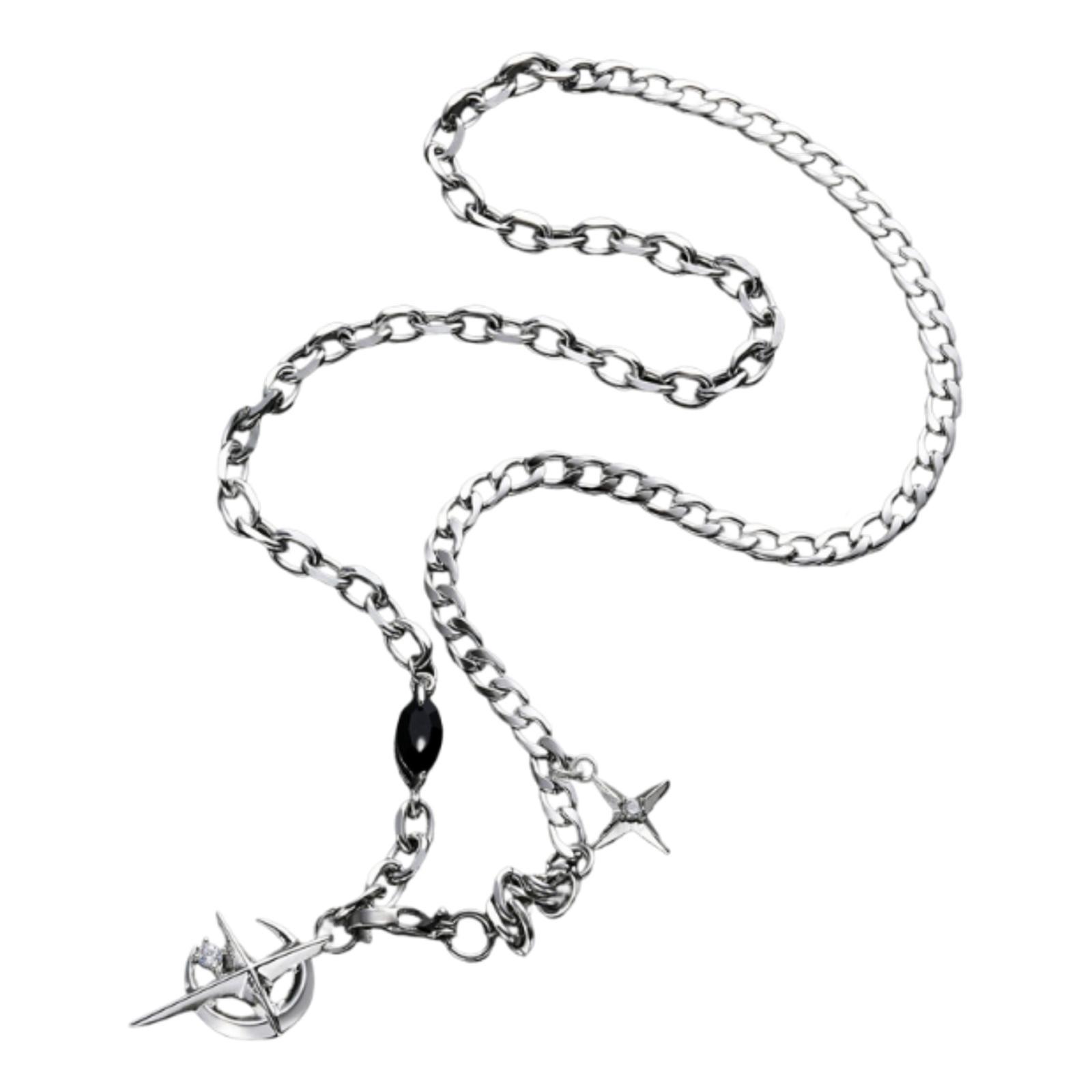 Pendant Necklace Punk Sweater Chain Necklace for Women and Men Festival Gift