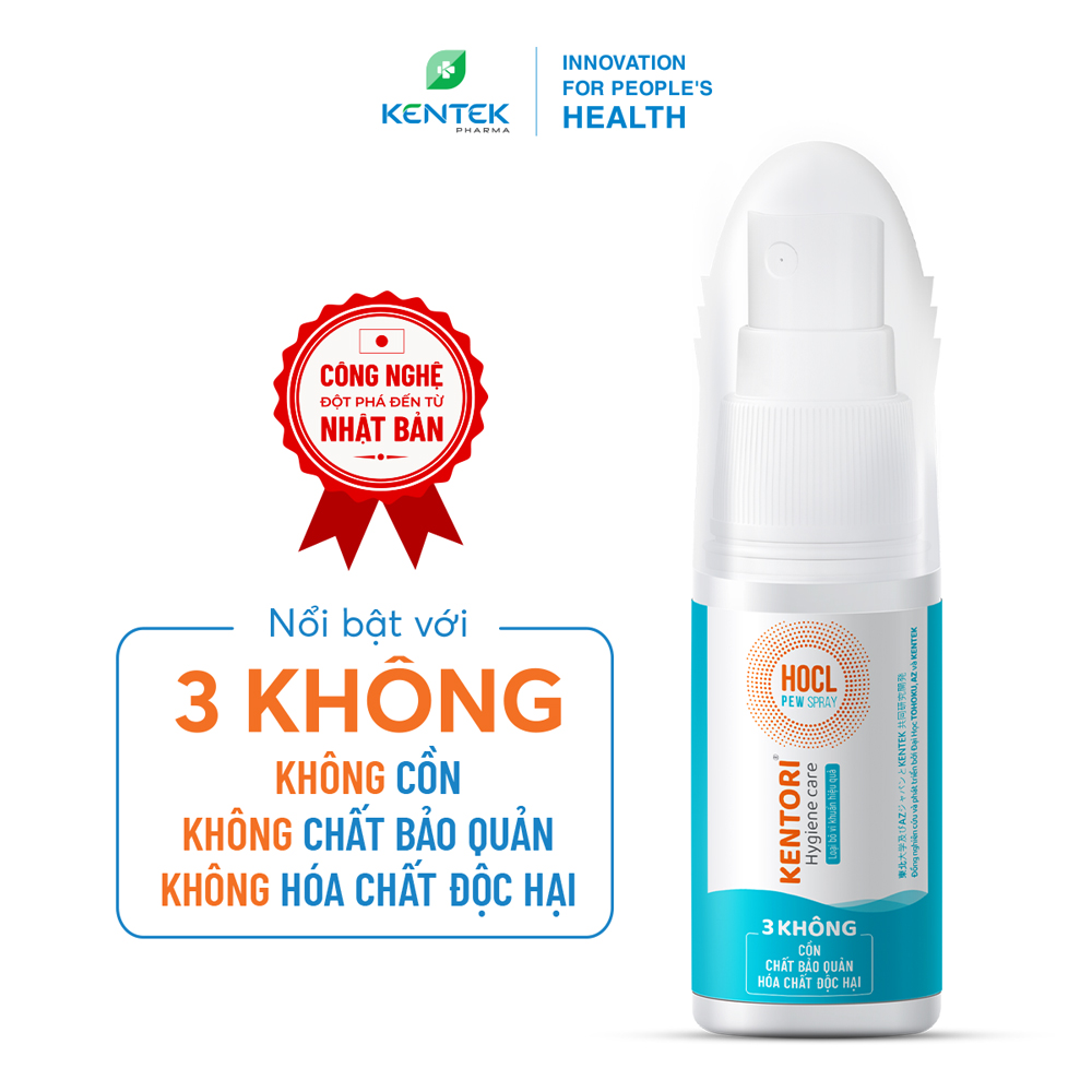 Xịt khuẩn, khử trùng, khử mùi KENTORI Hygiene Care | Sạch khuẩn nhanh trong 5 giây | (Chai 30ml)